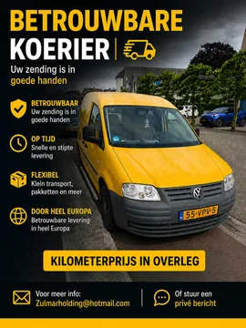 Kuljetusyritys Pieni pakettiauto Volkswagen Caddy sisään Sliedrecht Alankomaat